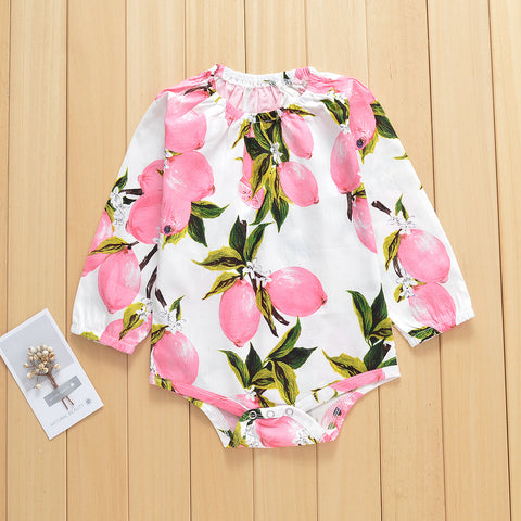 Pink Lemon Long Sleeved Romper