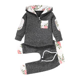 Embroidery Plaid Plush Hoodie suit