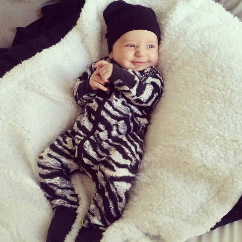 Long-sleeved Leopard print jumpsuit