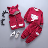Velvet padded cotton jacket suit