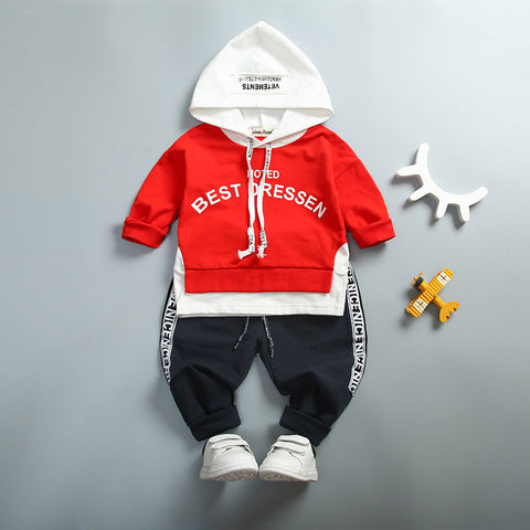 Letter print hoodie sweatsuit
