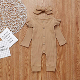 Romper Jumpsuit with Matching Hair Bow