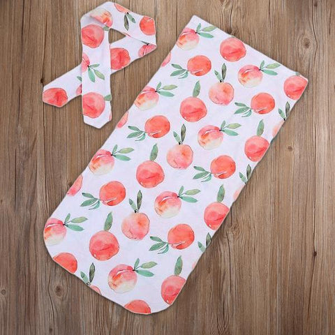 Swaddle Sleeping Sack & Headwrap 2pc Set - Peach