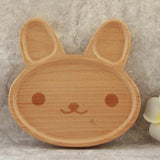 Wooden Rabbit face dinner plate