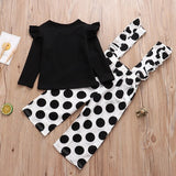 Long-sleeved + pantsuit with little back