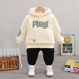 Two-piece hooded long-sleeved sweater
