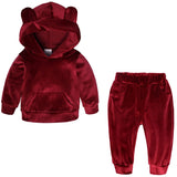 Velvet hooded Tracksuit