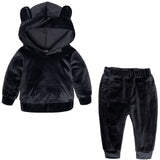 Velvet hooded Tracksuit