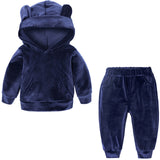 Velvet hooded Tracksuit