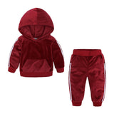 Velvet hooded Tracksuit