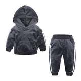 Velvet hooded Tracksuit