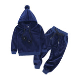 Velvet hooded Tracksuit