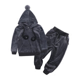 Velvet hooded Tracksuit