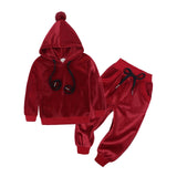 Velvet hooded Tracksuit