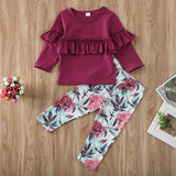 Ruffles Shirt and Leggings Set