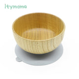 Wooden Feeding Bowl with Suction Cup