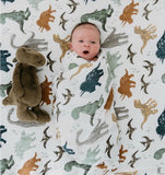 A 70% bamboo baby swaddle baby