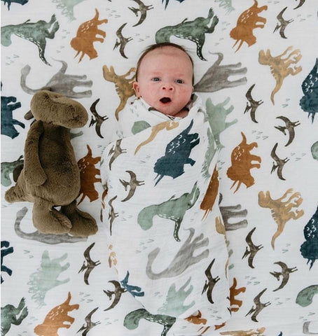 A 70% bamboo baby swaddle baby