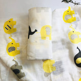 A 70% bamboo baby swaddle baby
