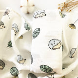 A 70% bamboo baby swaddle baby