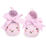 Baby Girl Shoes White Lace Floral Embroidered