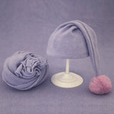 Soft Baby Photo Wraps With Hat 2pcs Sets