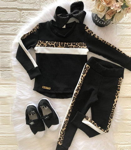 Animal Print Tracksuit Set