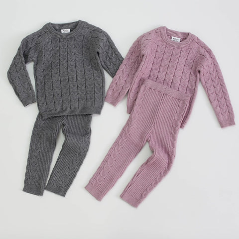 Knitted Two Piece Pants Set