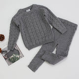 Knitted Two Piece Pants Set