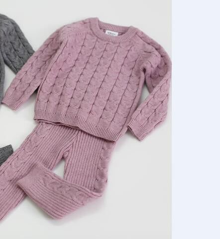 Knitted Two Piece Pants Set