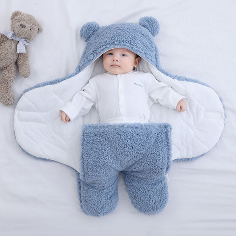 Baby Sleeping Bag Ultra-Soft Fluffy Fleece Swaddle