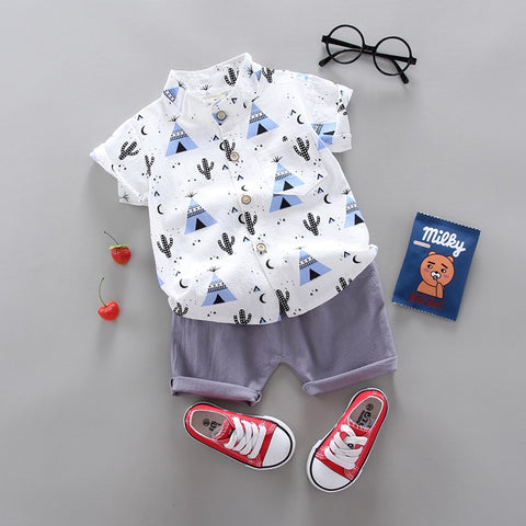 Two Piece Shirt and Shorts Set