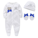 Newborn Rompers Set with Gloves and Hat