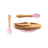 Baby Feeding Food Plates Natural Bamboo