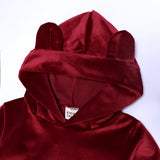 Velvet hooded Tracksuit