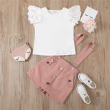 Dungarees Shorts Set
