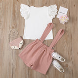 Dungarees Shorts Set